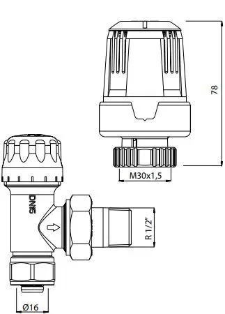 Eca Termostatik Radyatör Valfi Köşe ( Ø 16 X 2 Mm) Trv3 602120549
